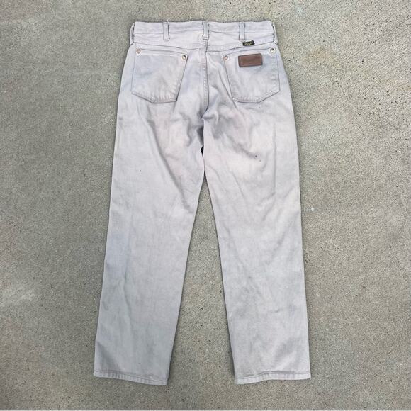 Vintage 90s Wrangler 13MWZTN Tan original fit cowboy cut jeans 32x29 - Picture 4 of 9